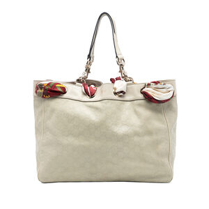 Pre-Loved Gucci Large Guccissima Positano Scarf Tote